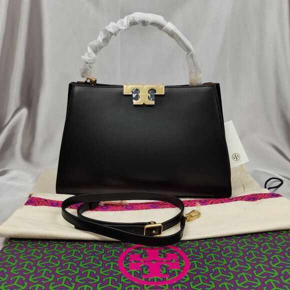 NWT Tory Burch Eleanor Spazzolato Satchel Bag - Picture 1 of 14